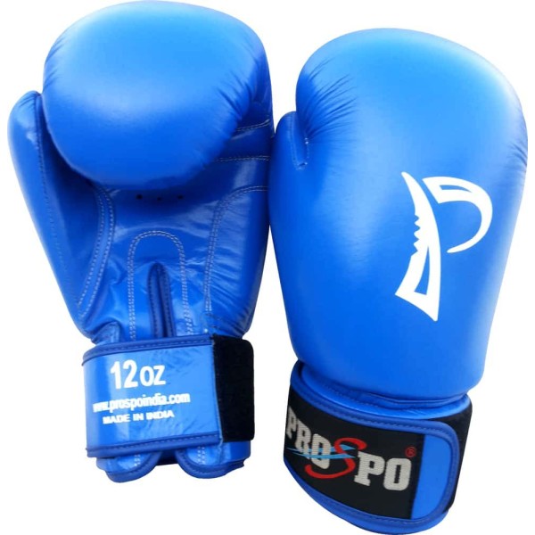 Prospo Boxing Leather Gloves-12oz,14oz,16oz Blue