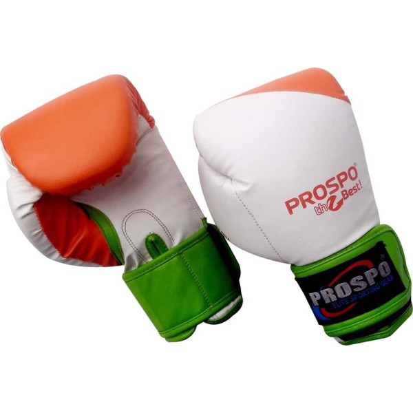 PROSPO Boxing Patriotic Leather Gloves - 12 Oz