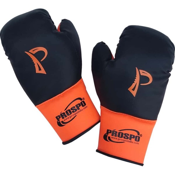Prospo Laceless Boxing Gloves (Youth) - Black Orange