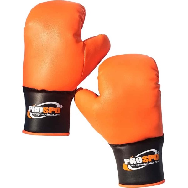 Prospo Laceless Boxing Gloves (Youth) - Orange  Black