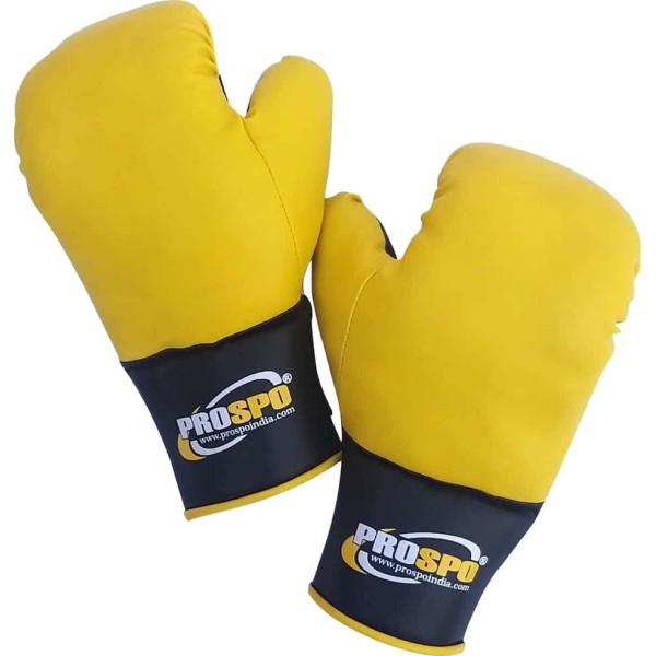 Prospo Laceless Boxing Gloves (Youth) - Yellow Black