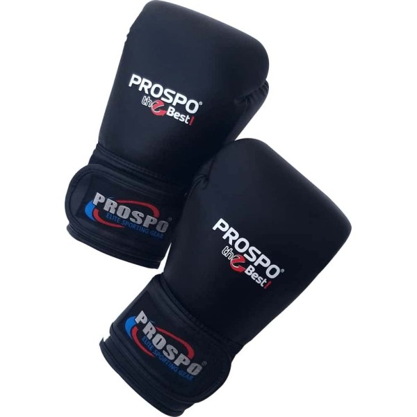 Prospo Top-Grade Boxing Gloves - Black