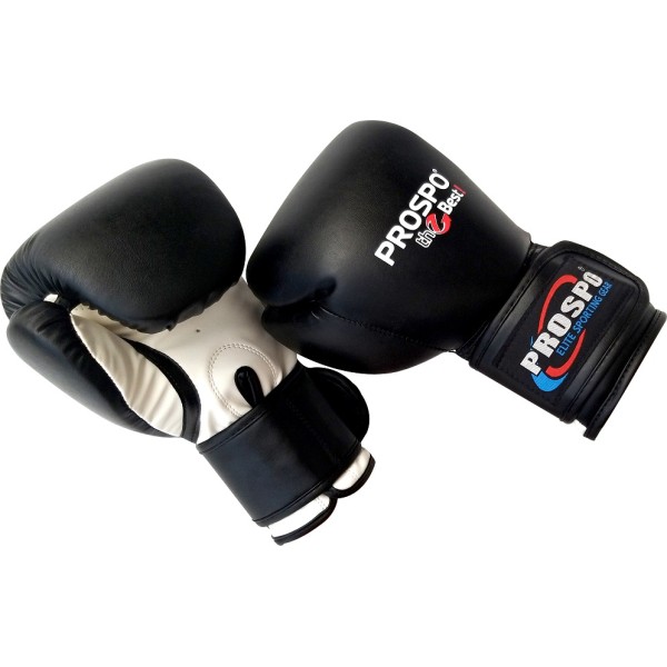 Prospo Top-Grade Boxing Gloves - Black