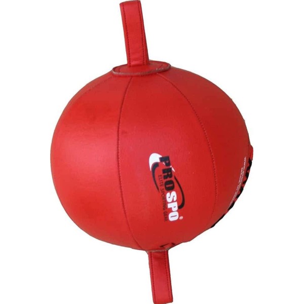 PROSPO LEATHER DOUBLE END BAG/BALL - Red