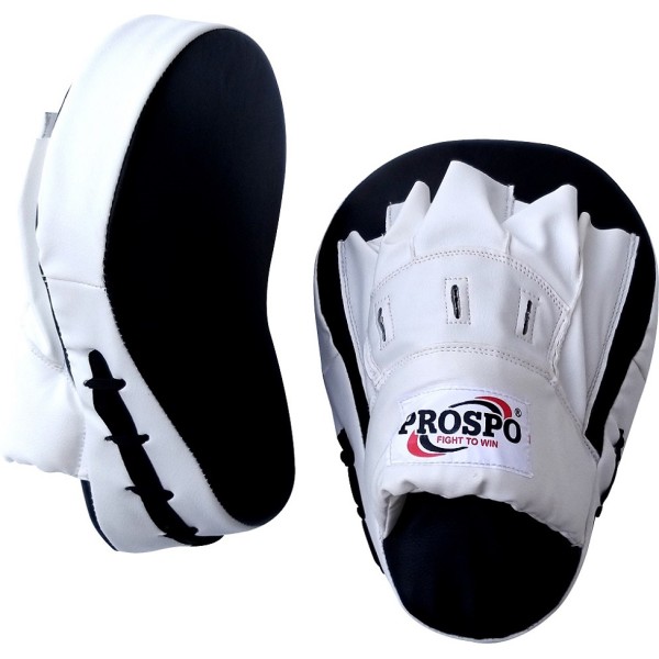 PROSPO Boxing Curved Focus Pad Punching  Mitts  - Black and White