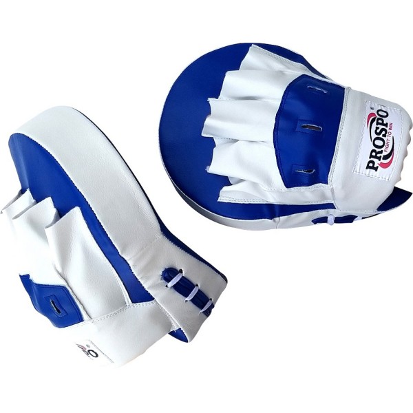 PROSPO Boxing Curved Focus Pad Punching Mitts  - Blue and White