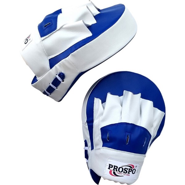 PROSPO Boxing Curved Focus Pad Punching Mitts  - Blue and White