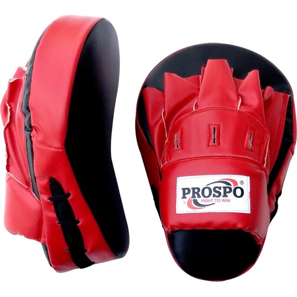 PROSPO Boxing Curved Focus pad Punching Mitts  - Red and Black 