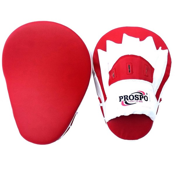 PROSPO Boxing Curved Focus pad Punching Mitts  - Red and White