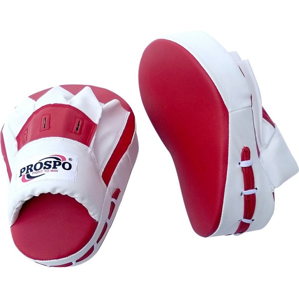 PROSPO Boxing Curved Focus pad Punching Mitts  - Red and White