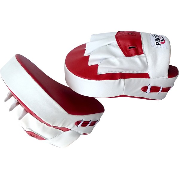 PROSPO Boxing Curved Focus pad Punching Mitts  - Red and White