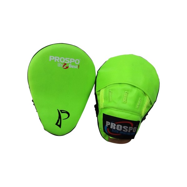 PROSPO FLOGLOW ELECTRIC GREEN FOCUS PAD Punch Mitts FOR KARATE