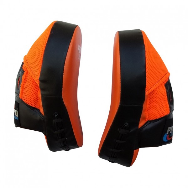 PROSPO FLOROGLOW ORANGE FOCUS PAD Punch Mitts FOR KARATE