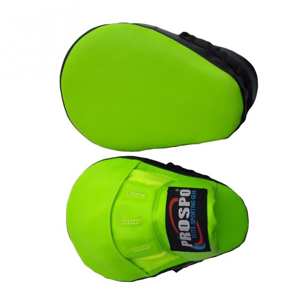 PROSPO FLOGLOW ELECTRIC GREEN FOCUS PAD Punch Mitts FOR KARATE