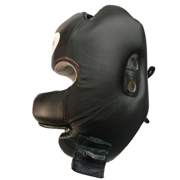 PROSPO LEATHER FACE SAVER HEADGEAR / HEADGUARD - Black