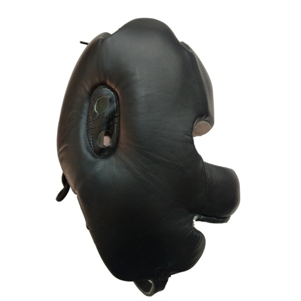 PROSPO LEATHER FACE SAVER HEADGEAR / HEADGUARD - Black