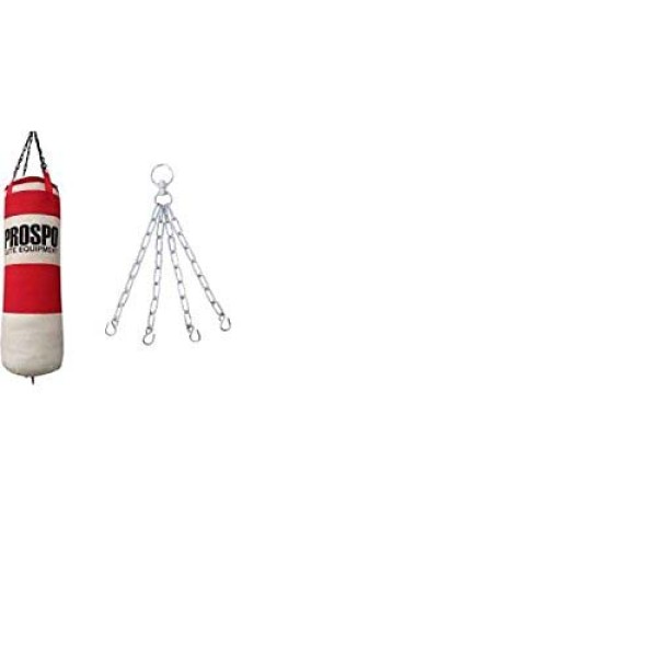 Prospo Duty Canvas Hanging Punching Bag  and  Chain (Color may vary)