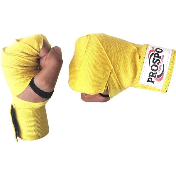 PROSPO Boxing Mexican Stretch  Handwraps (Pack of 2 Pair) - Yellow and Red