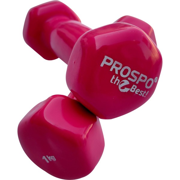 PROSPO SUPERSOFT UNISEX DUMBBELLS (PAIR OF 1 KG EACH)