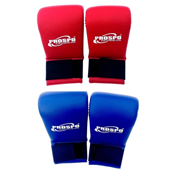 PROSPO KARATE GLOVES (MEN/WOMEN)  - Blue/Red Pair of 2 Gloves