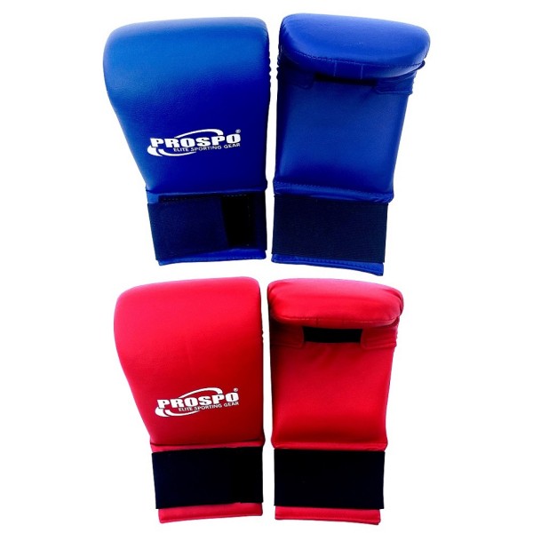 PROSPO KARATE GLOVES (MEN/WOMEN)  - Blue/Red Pair of 2 Gloves
