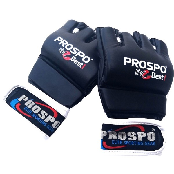 PROSPO Combat MMA Gloves without Thumb - Black