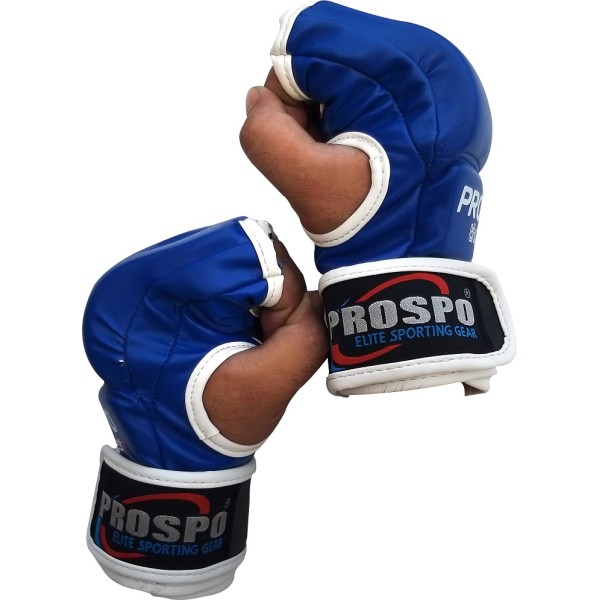 PROSPO Combat MMA Gloves without Thumb - Blue