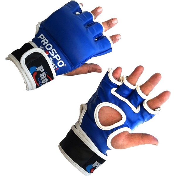 PROSPO Combat MMA Gloves without Thumb - Blue