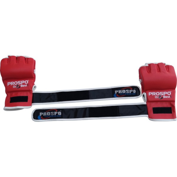 PROSPO Combat MMA Gloves without Thumb - Red