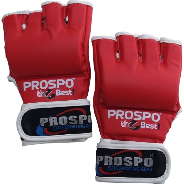 PROSPO Combat MMA Gloves without Thumb - Red
