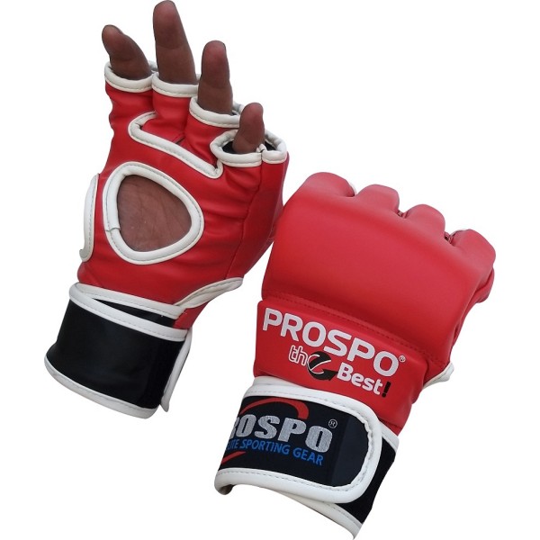 PROSPO Combat MMA Gloves without Thumb - Red