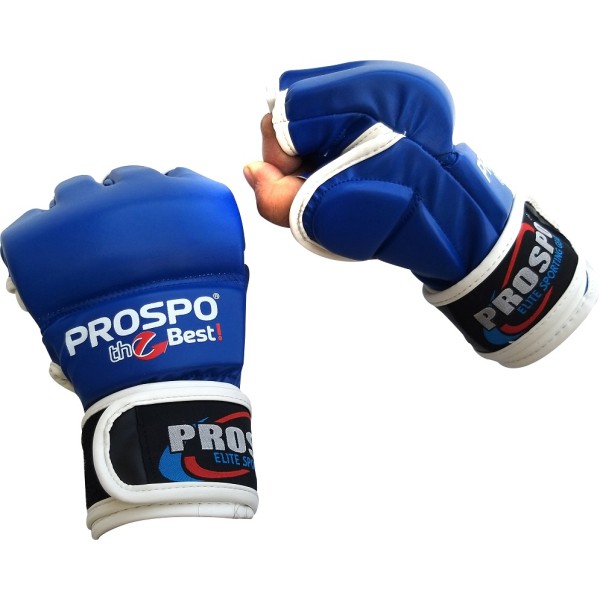 PROSPO Combat MMA Gloves with Thumb - Blue
