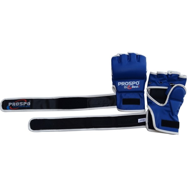 PROSPO Combat MMA Gloves with Thumb - Blue