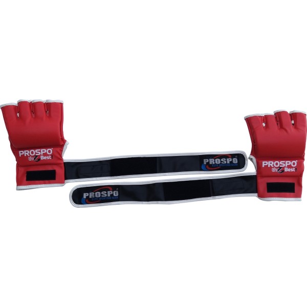 PROSPO Combat MMA Gloves with Thumb - Red