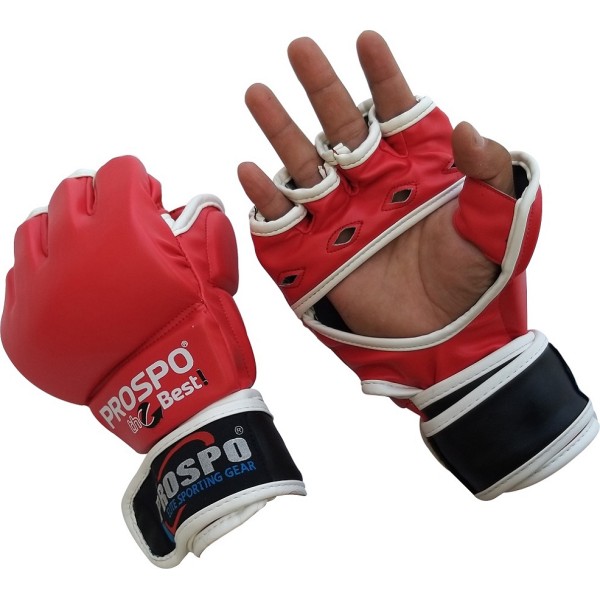 PROSPO Combat MMA Gloves with Thumb - Red