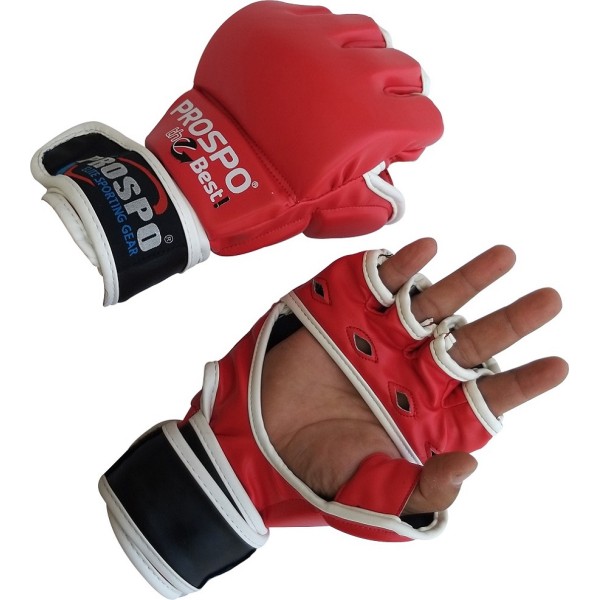 PROSPO Combat MMA Gloves with Thumb - Red