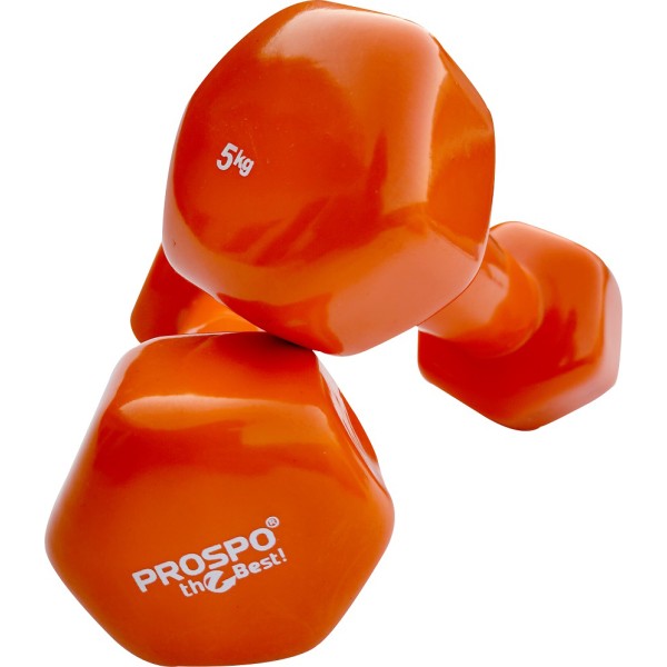 PROSPO SUPERSOFT UNISEX DUMBELLS (PAIR OF 5 KG EACH)