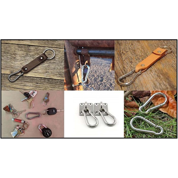 PROSPO Stainless Steel Spring Snap Hook Carabiner