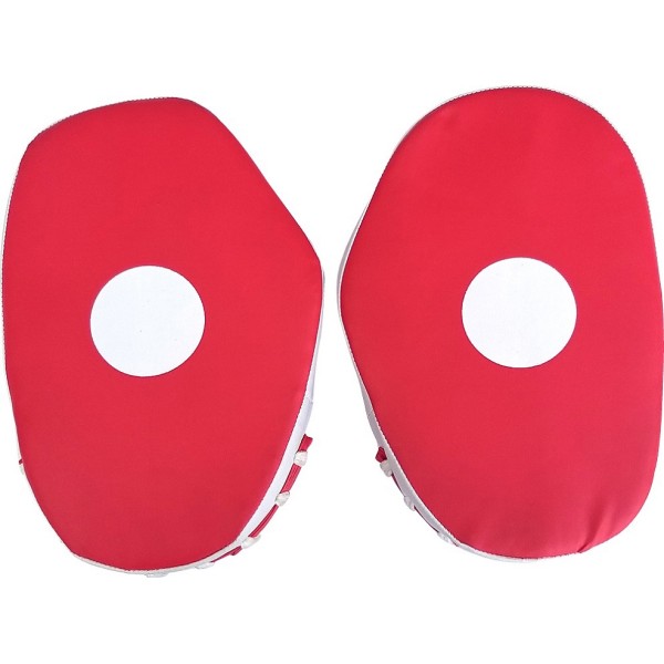 PROSPO Boxing leather Focus Punching Mitts  - Red and White