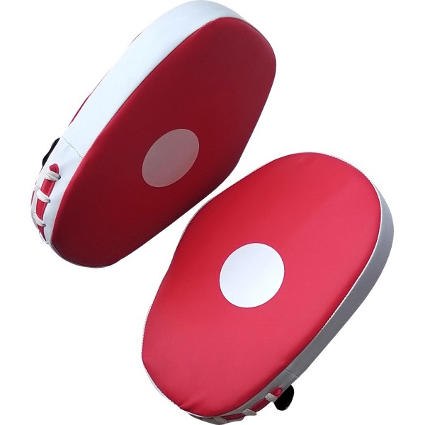 PROSPO Boxing leather Focus Punching Mitts  - Red and White