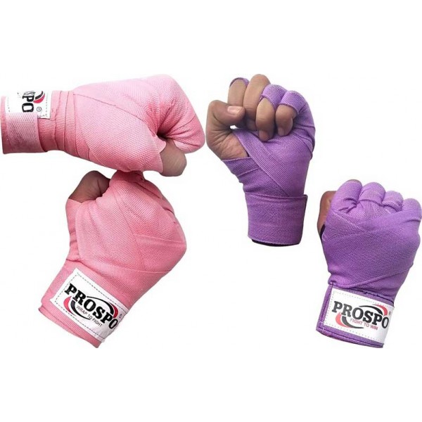 PROSPO Boxing Mexican Stretch  Handwraps-Pink and Purple