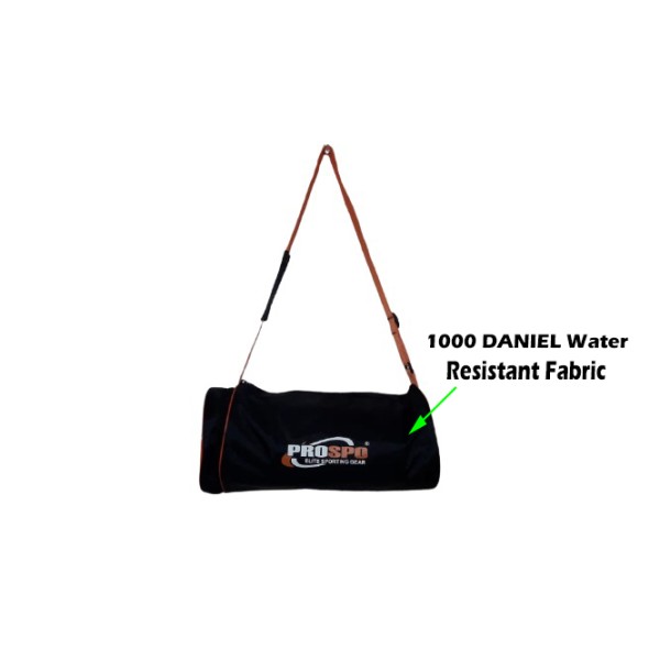 Unisex GYM / TRAVEL UTILITY BAG- 17" X 7.5" BLACK ORANGE