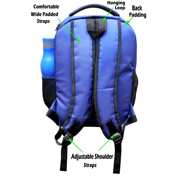 MULTIUTILITY BACKPACK IDEAL FOR OFFICE/ CASUAL - 17.5” BLUE