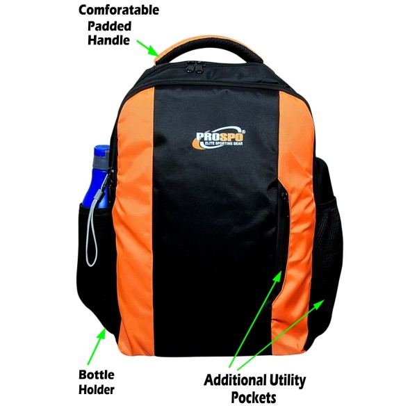 MULTIUTILITY BACKPACK IDEAL FOR OFFICE/ CASUAL- 17” BLACK ORANGE