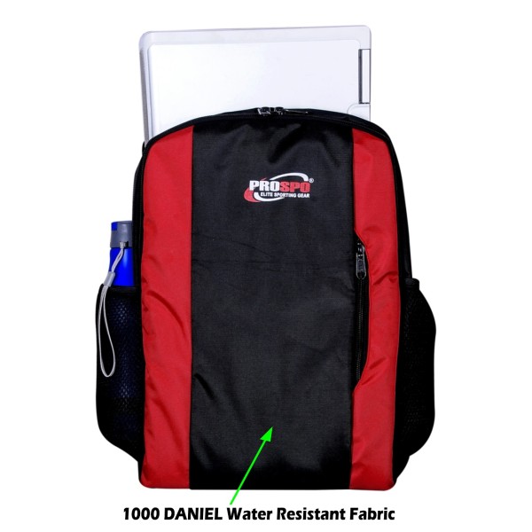 MULTIUTILITY BACKPACK IDEAL FOR OFFICE/ CASUAL- 17” BLACK RED