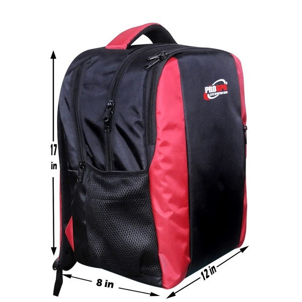 MULTIUTILITY BACKPACK IDEAL FOR OFFICE/ CASUAL- 17” BLACK RED....