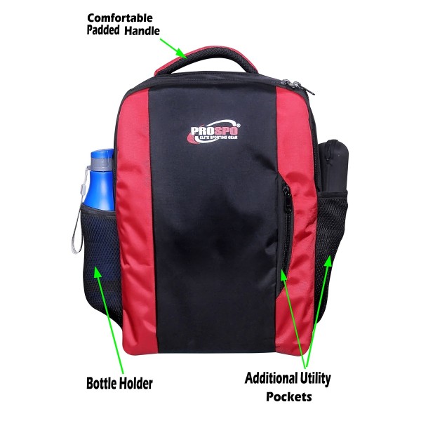 MULTIUTILITY BACKPACK IDEAL FOR OFFICE/ CASUAL- 17” BLACK RED....