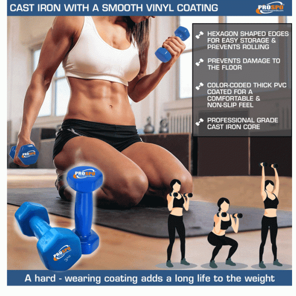 Prospo Dumbbells Blue 3 KG