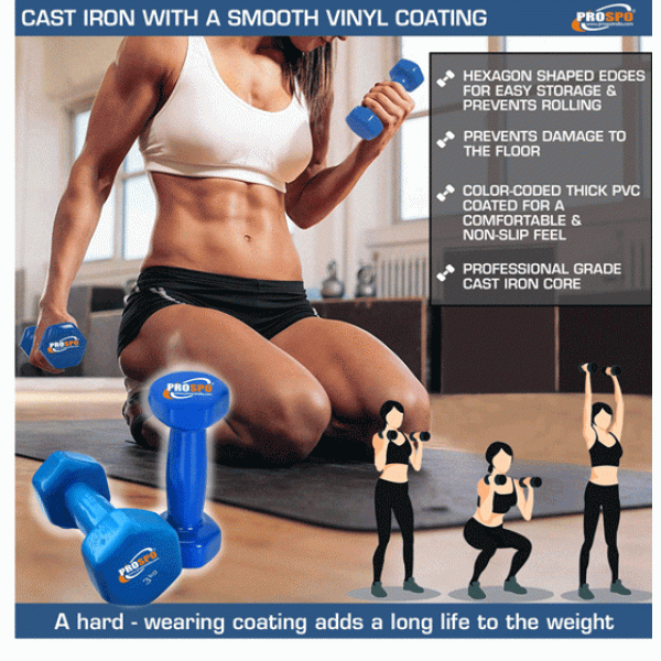 Prospo Dumbbells Orange 5 KG