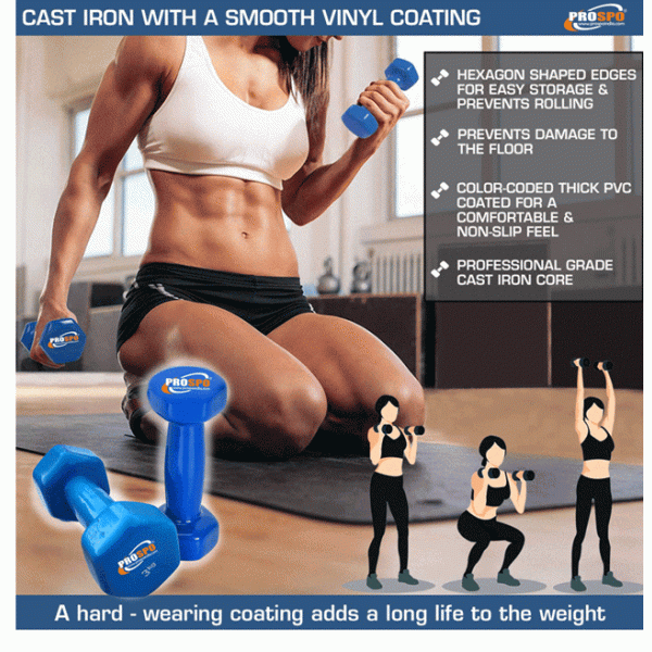 Prospo Neoprene Dumbbells Set Combo